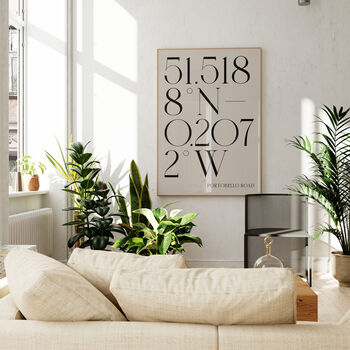 Personalised Deco Coordinate Print, Wedding Gift, 3 of 7