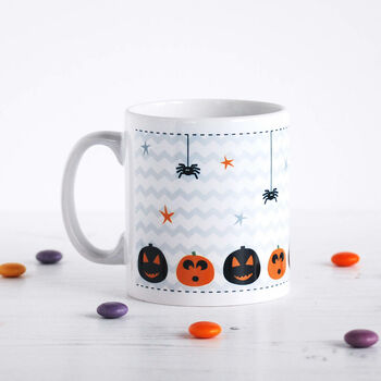 Pumpkin Personalised Halloween Mug, 2 of 4