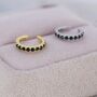 Minimalist Black Cz Ear Cuff In Sterling Silver, thumbnail 5 of 11