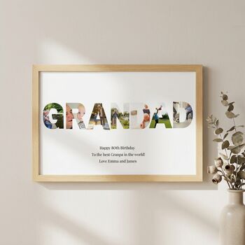 Grandad Gifts Photo Collage Print, 9 of 9