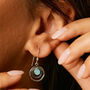 Infinity Universe Chalcedony Silver Earrings, thumbnail 3 of 9