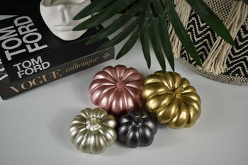 Set Of Three Handmade Eco Resin Pumpkins, 2 of 12