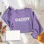 Personalised 'Dada' Appliquéd Family Sweatshirt, thumbnail 2 of 11