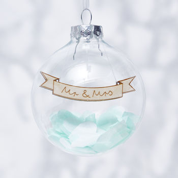 Personalised Wedding Confetti Bauble, 2 of 4