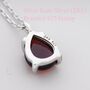 Genuine Red Garnet Droplet Necklace Sterling Silver, thumbnail 8 of 12