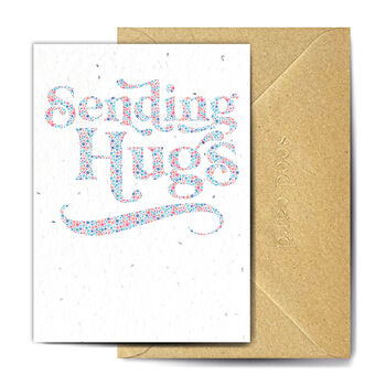 Sending Dots Of Hugs Plantable Greetings Card, 2 of 3