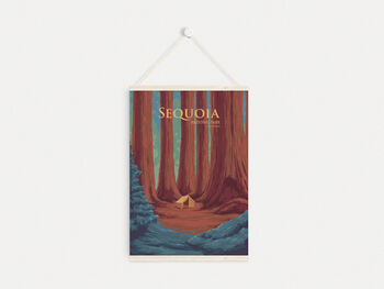 Sequoia National Park USA Travel Poster Art Print, 6 of 8