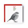 Robin Mistletoe Christmas Greeting Card, thumbnail 1 of 4