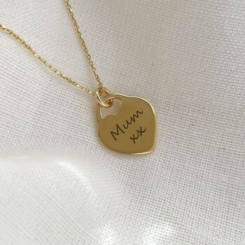 Personalised Yellow Gold Vermeil Heart Wedding Bouquet Charm, 4 of 5