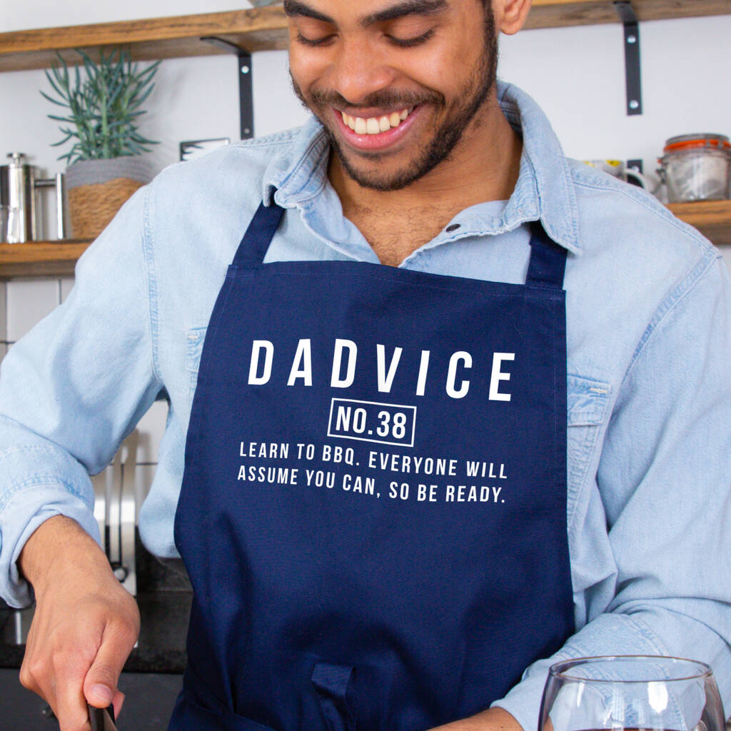 Dad To Be 'Dadvice Bbq' Men's Apron, 1 of 9
