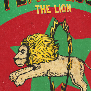 Fearless The Lion Poster Print, 3 of 5
