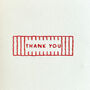 'Thank You' Hand Embroidered Card, thumbnail 1 of 3