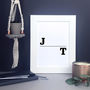 Personalised Name Initials Typography Print, thumbnail 3 of 6