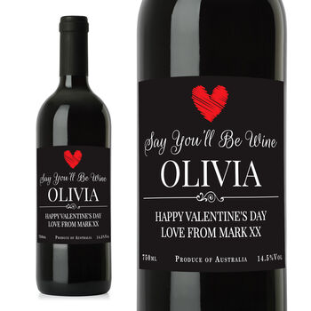 Personalised Heart Red Wine, 5 of 5