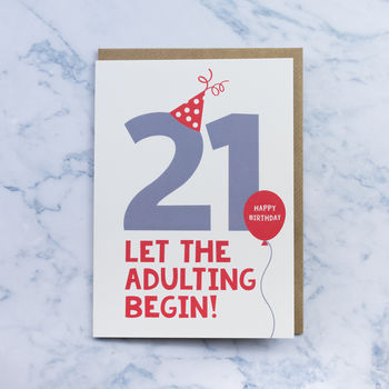Fun 21st Birthday Card, 3 of 3