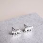 Sterling Silver Tiger Stud Earrings, thumbnail 5 of 8