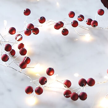 Red Berry LED Light Garland, 2 of 2