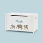 Personalised Safari Animal Design White Toy Box, thumbnail 2 of 2