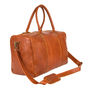 Personalised Buffalo Leather Cortes Compact Holdall, thumbnail 4 of 9