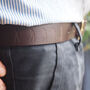 Personalised Engraved Leather Golfers Belt, thumbnail 1 of 9