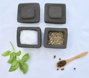 Black Clay Salt And Pepper Pots, 3 of 7
