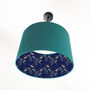 Lampshade With Midnight Botanical Lining, thumbnail 1 of 7