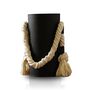 Handmade Rope Black Leather Wrapped Vase, thumbnail 2 of 2