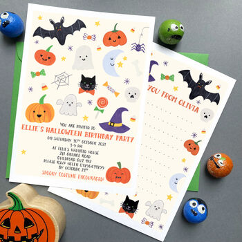 Personalised Halloween Children's Party Invitations, 3 of 3