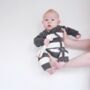 Charcoal Knitted Striped Zip Up Onesie, thumbnail 1 of 2