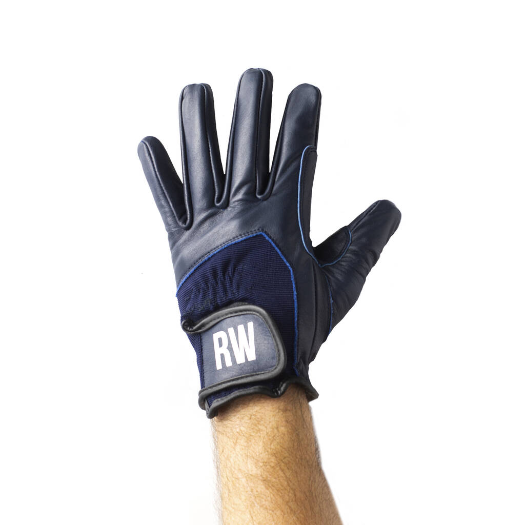 personalised leather horse riding gloves by we print balls