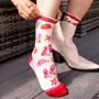 Women's Bamboo Socks Cream, Western Cowgirl, thumbnail 1 of 5