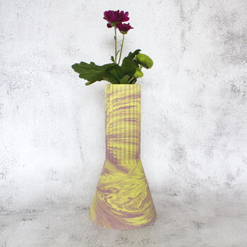Marbelicious Long Vase Handmade From Jesmonite, 4 of 8