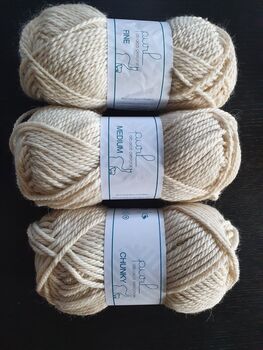 Holly Woollen Hat Knitting Kit Gift Set, 6 of 8
