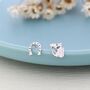 Sterling Silver Mismatched Horse Head And Horseshoe Stud Earrings, thumbnail 1 of 12