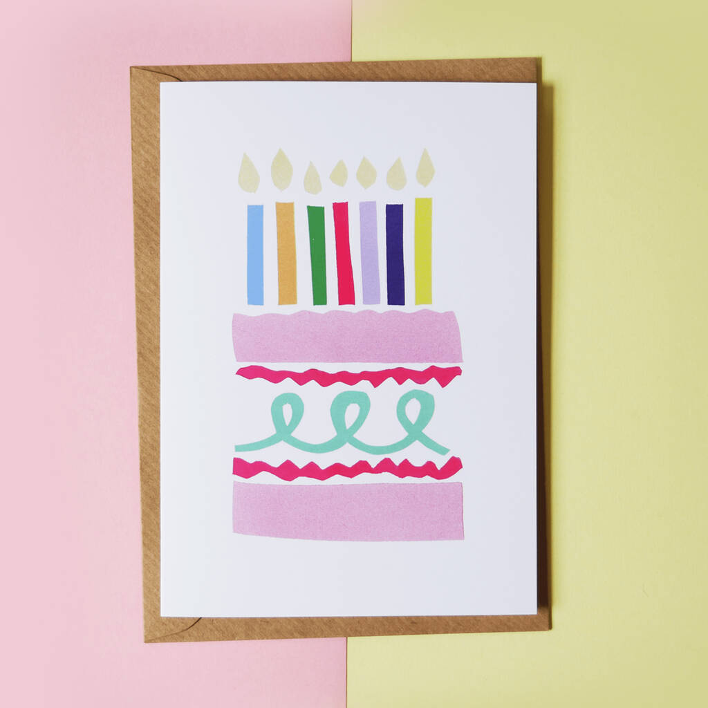 Bday Cake Card By Abbey Lou Studio | notonthehighstreet.com