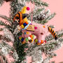Personalised Felt Tiger Christmas Tree Decoration, thumbnail 1 of 2
