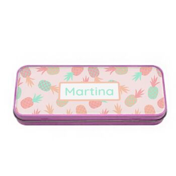 Personalised Pink Tin Pencil Case, 3 of 3