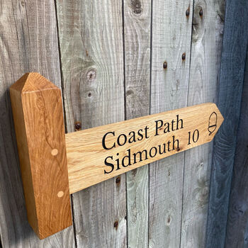 Engraved Coast Path Sign Post, 8 of 8
