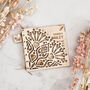 Wedding Gift Personalised Keepsake Card Laced Theme, thumbnail 3 of 6