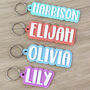 Two Colour Bold Personalised Name Keyring Bag Tag, thumbnail 5 of 7