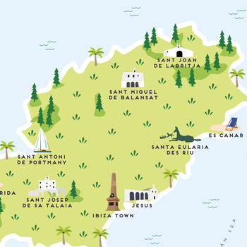 Map Of Ibiza Print, 2 of 2