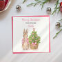 Peter Rabbit Pink Christmas Tree Card, thumbnail 5 of 12