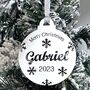 Merry Christmas Personalised Christmas Bauble, thumbnail 3 of 10