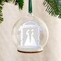 Metallic Wedding Silhouette Personalised Bauble, thumbnail 2 of 2