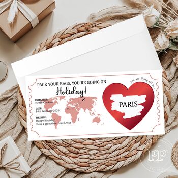 Personalised Holiday Boarding Pass, Scratch Reveal Ticket, 4 of 11