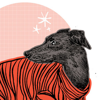 Greyhound / Whippet Art Print A4, 4 of 5