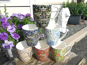 Set Of Six Mugs In Assorted William Morris Designs, 2 of 12