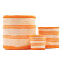 Orange Stripe And Natural Storage Baskets, thumbnail 1 of 8