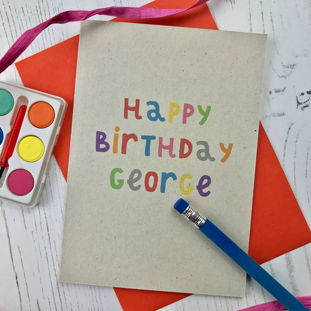 Personalised Name Birthday Card By Adam Regester Design