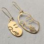Abstract Face Earrings, thumbnail 1 of 5